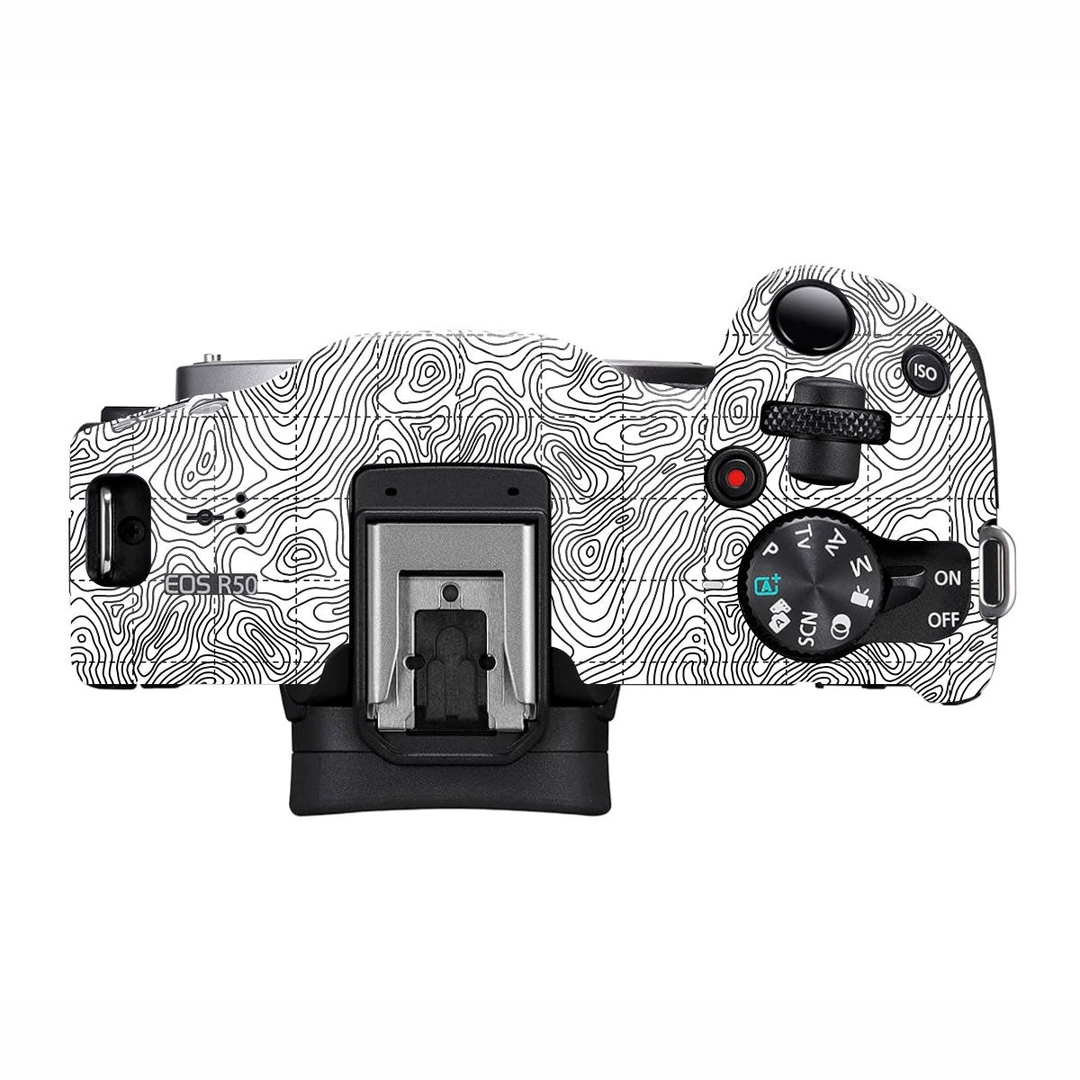Textured Topo Flow Canon EOS R50 Camera Skin