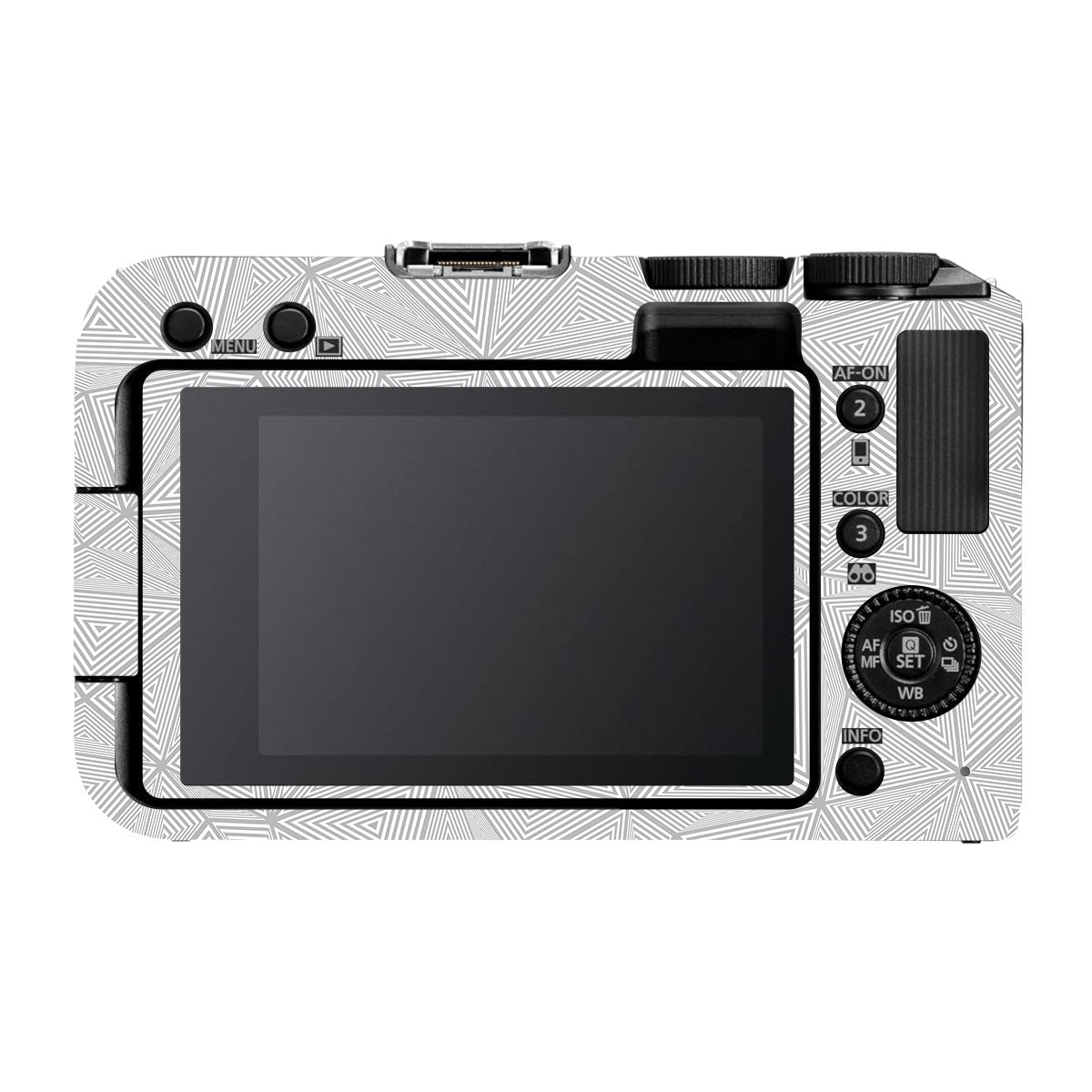 Textured Silver Prism Geometric Canon EOS R50V Camera Skin