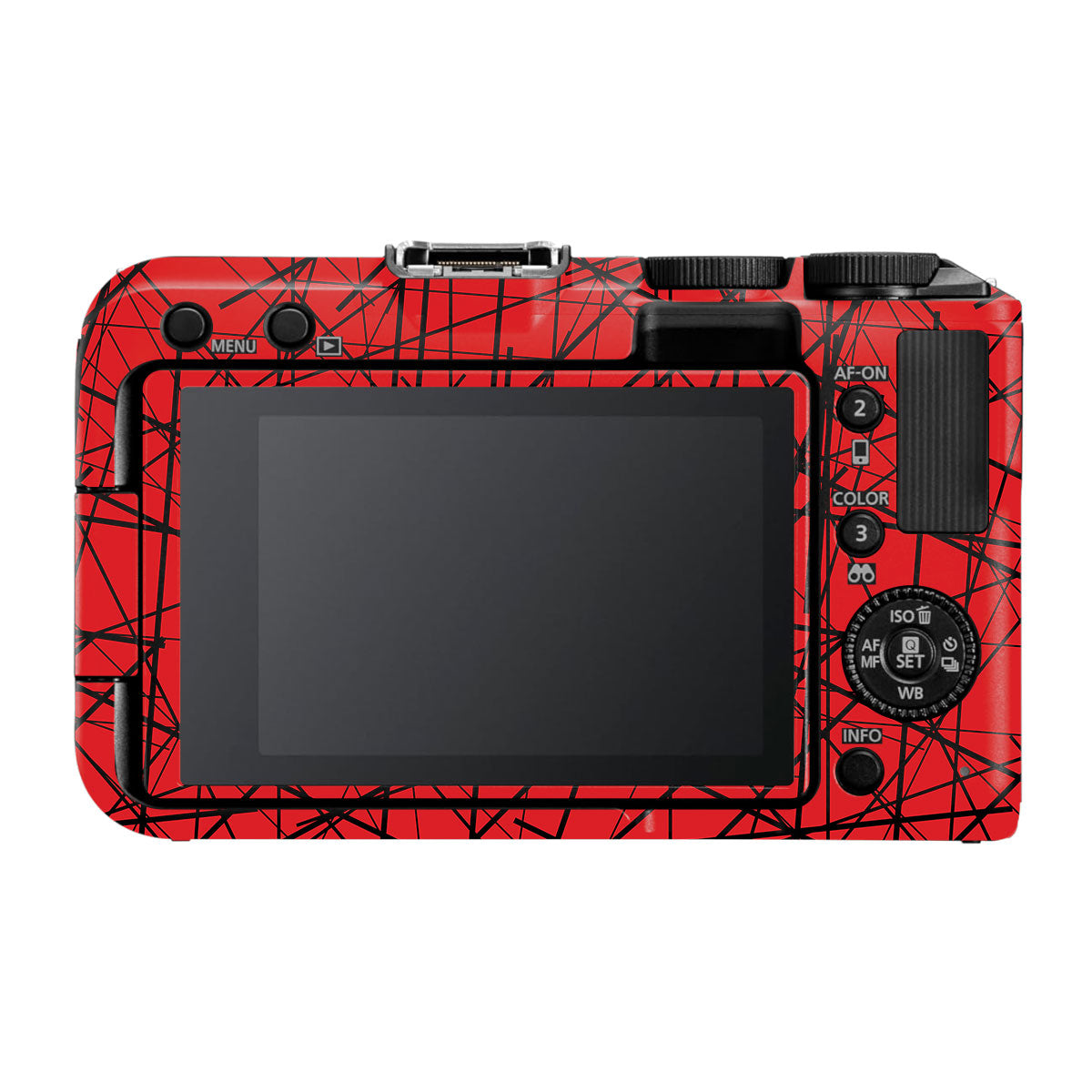 Textured Red Chaos Line Canon EOS R50V Camera Skin