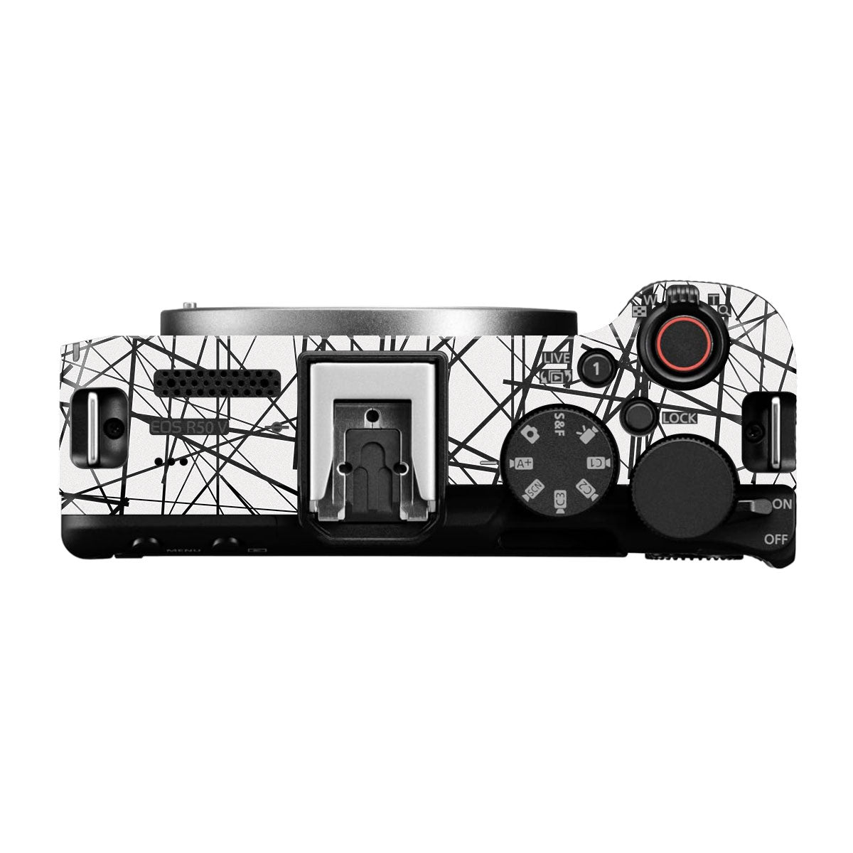 Textured White Chaos Line Canon EOS R50V Camera Skin