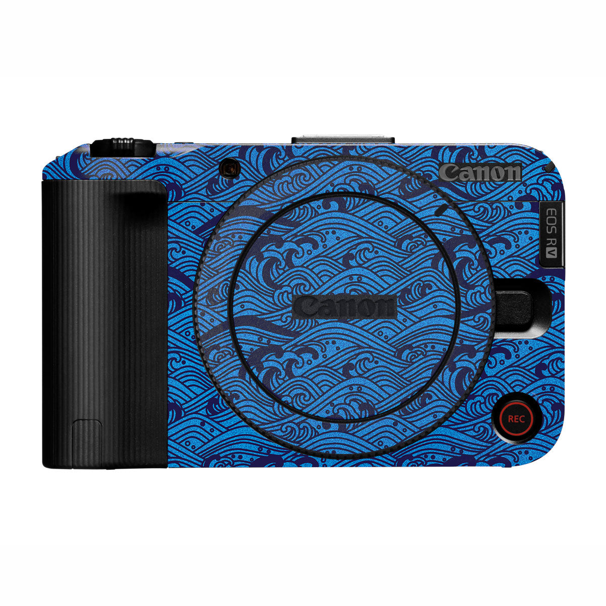 Textured Ocean Wave Blue Canon EOS R50V Camera Skin
