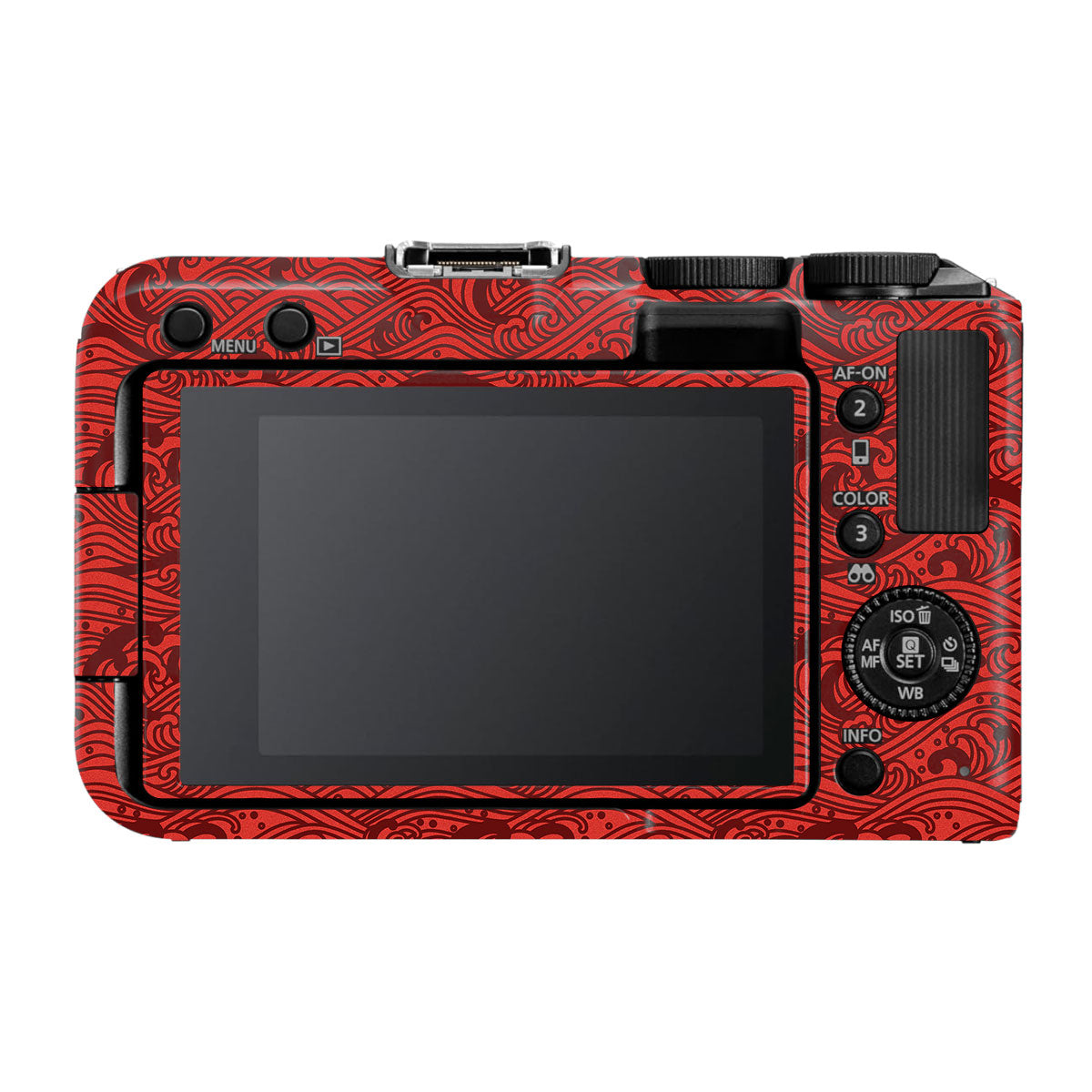Textured Crimson Wave Canon EOS R50V Camera Skin