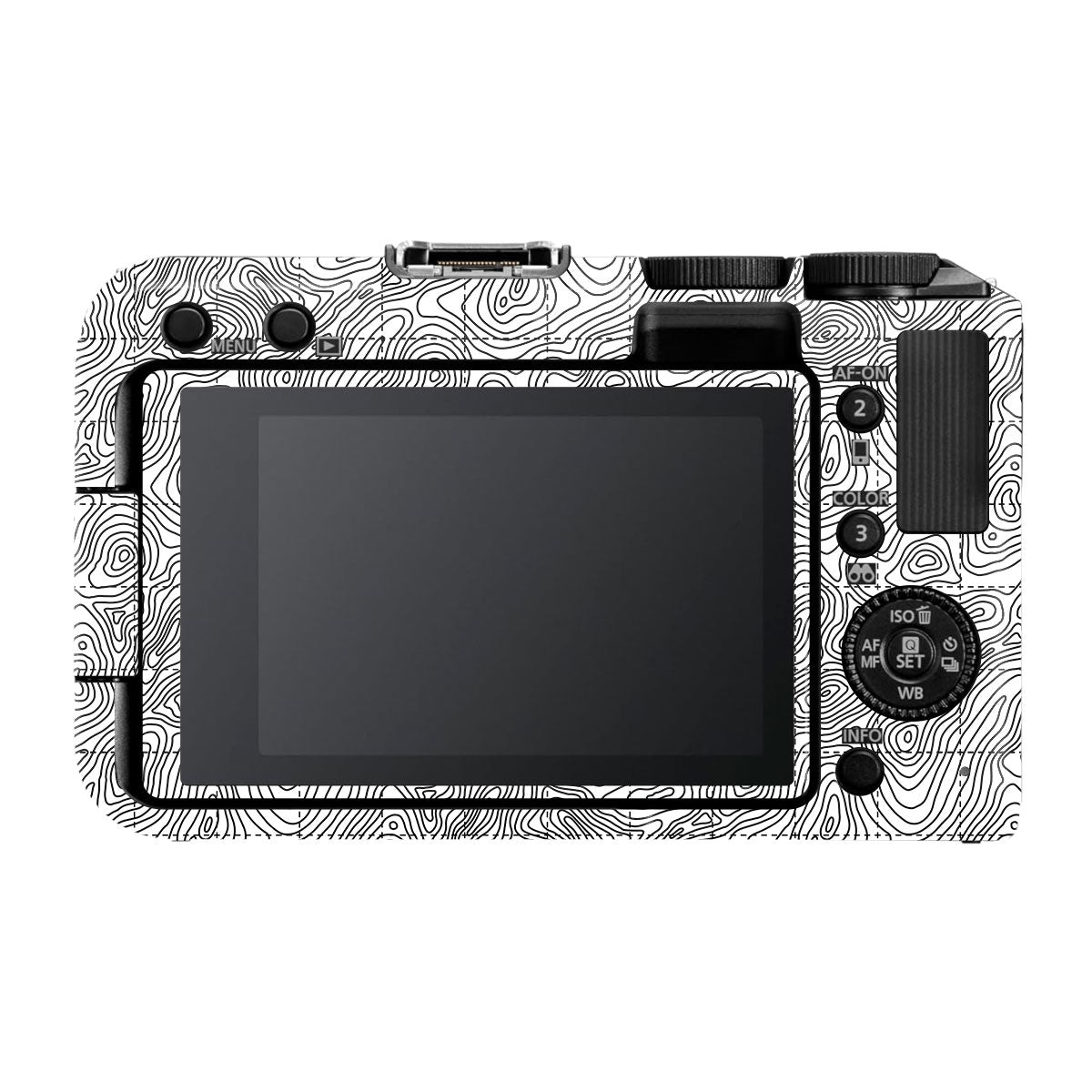 Textured Topo Flow Canon EOS R50V Camera Skin