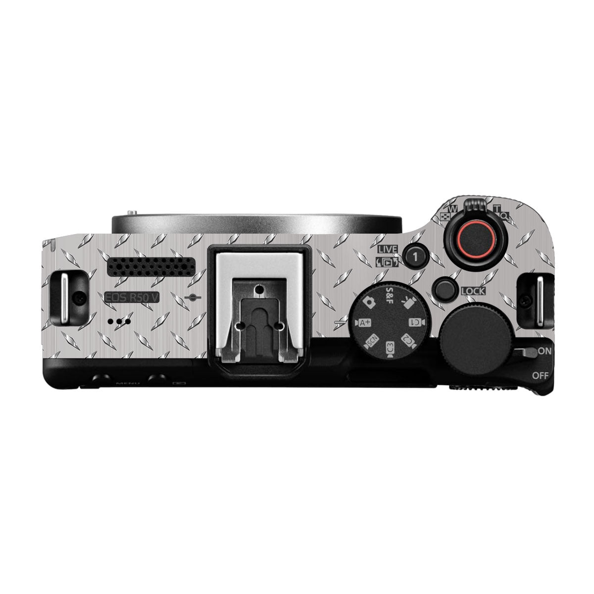 Textured Silver Tread Canon EOS R50V Camera Skin
