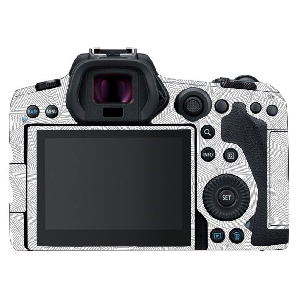 Textured Silver Prism Geometric Canon EOS R5 Camera Skin