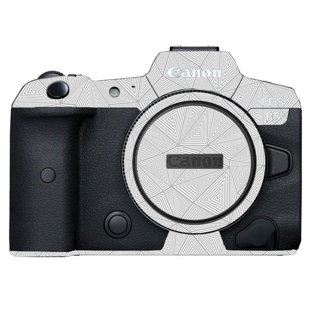 Textured Silver Prism Geometric Canon EOS R5 Camera Skin