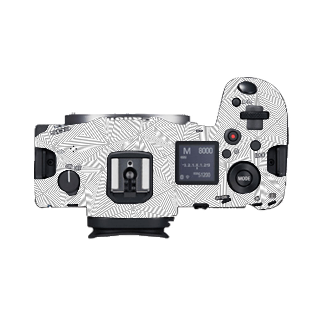 Textured Silver Prism Geometric Canon EOS R5 Camera Skin