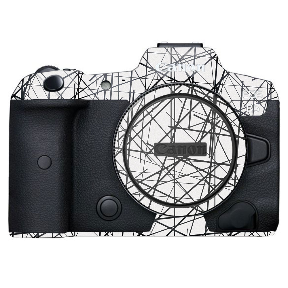 Textured White Chaos Line Canon EOS R5 Camera Skin