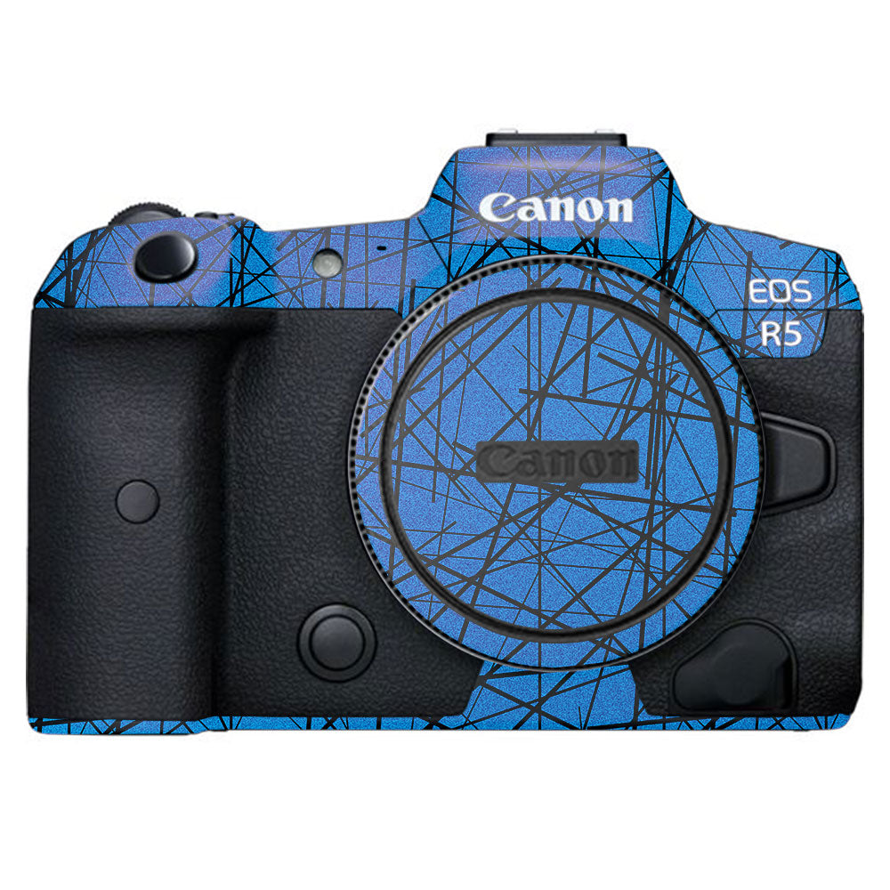 Textured Electric Blue Chaos Canon EOS R5 Camera Skin