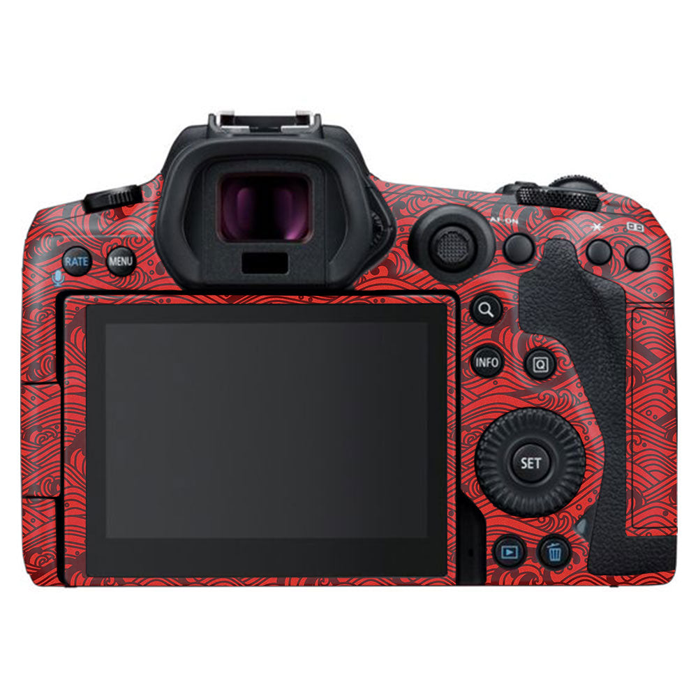 Textured Crimson Wave Canon EOS R5 Camera Skin