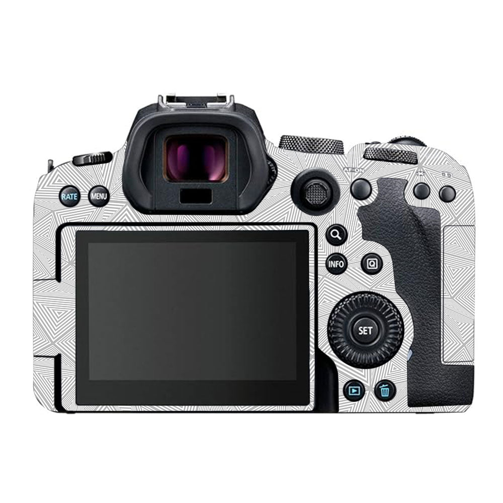 Textured Silver Prism Geometric Canon EOS R6 Mark I Camera Skin
