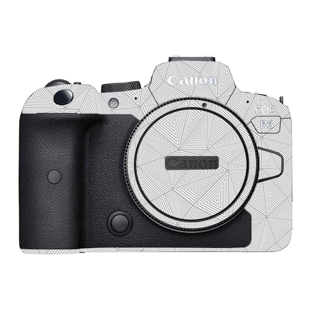 Textured Silver Prism Geometric Canon EOS R6 Mark I Camera Skin