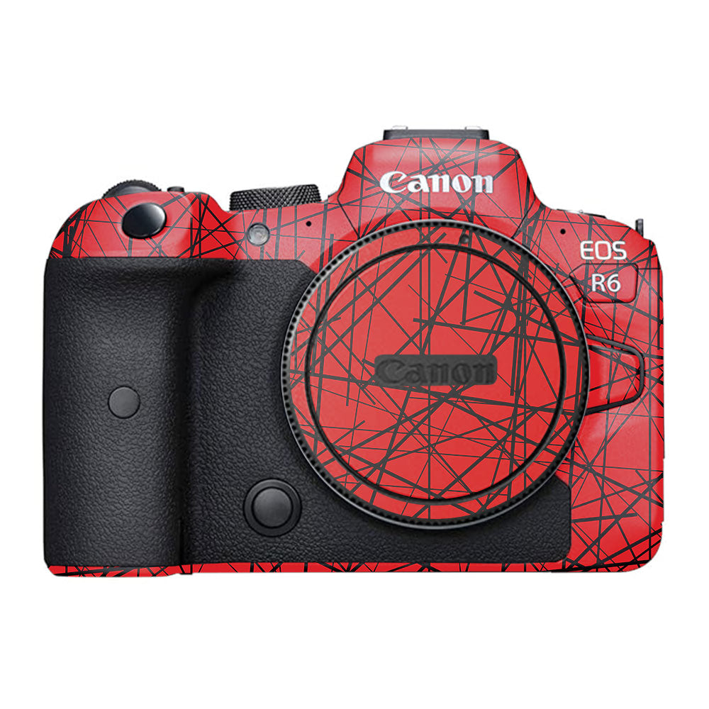 Textured Red Chaos Line Canon EOS R6 Mark I Camera Skin
