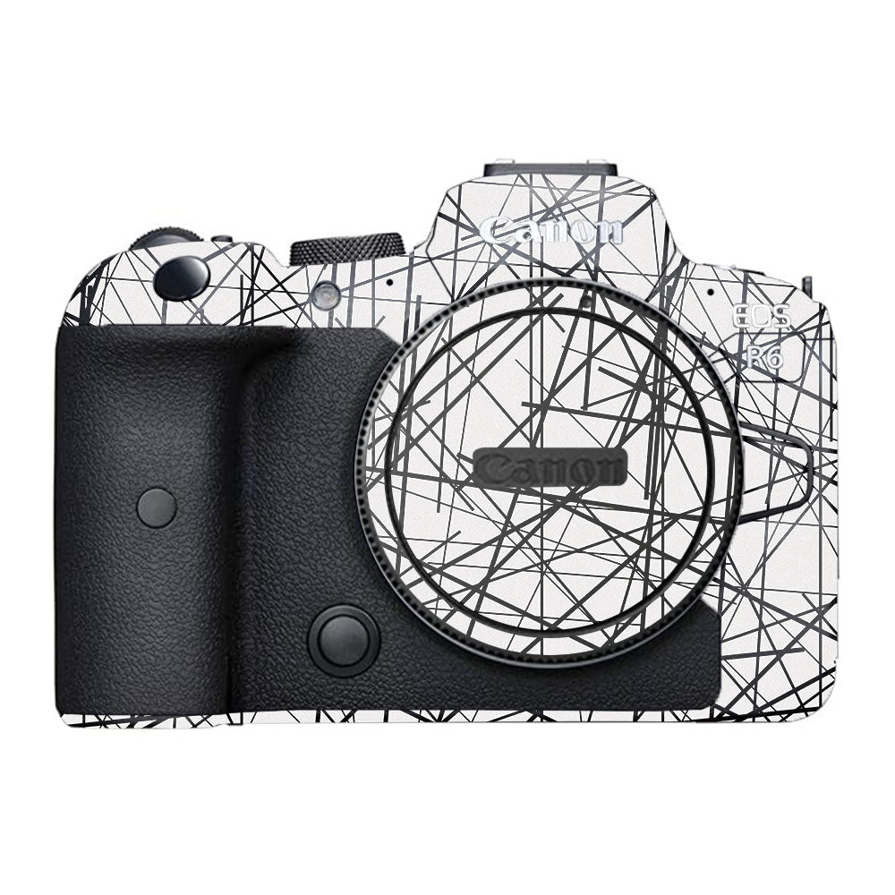 Textured White Chaos Line Canon EOS R6 Mark I Camera Skin