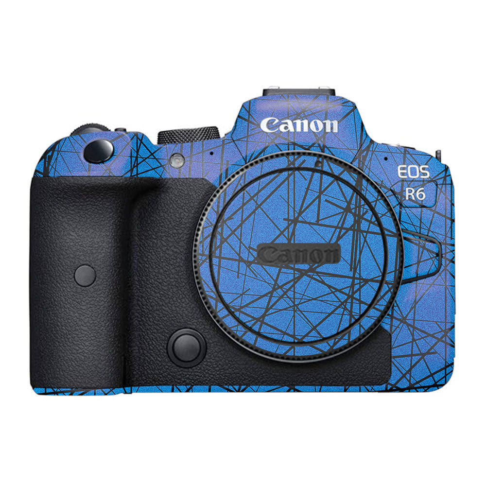 Textured Electric Blue Chaos Canon EOS R6 Mark I Camera Skin