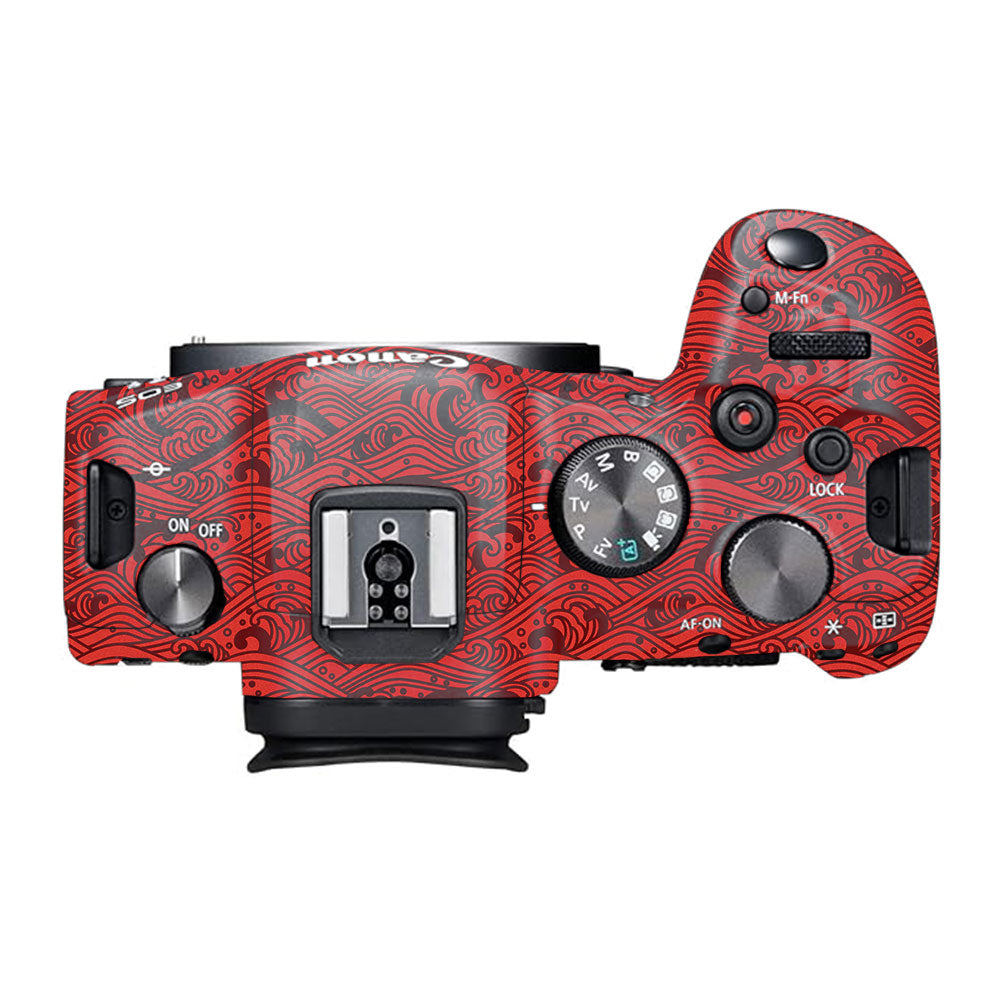 Textured Crimson Wave Canon EOS R6 Mark I Camera Skin
