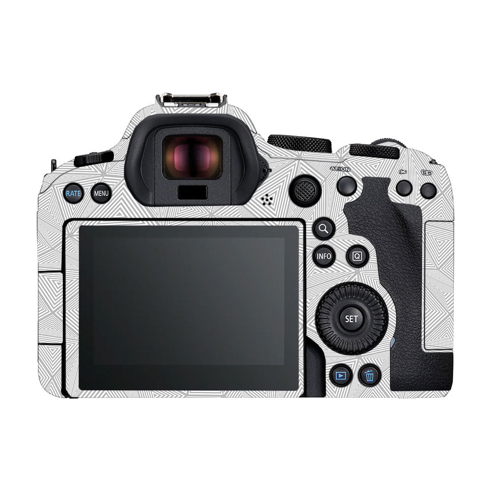 Textured Silver Prism Geometric Canon EOS R6 Mark II Camera Skin