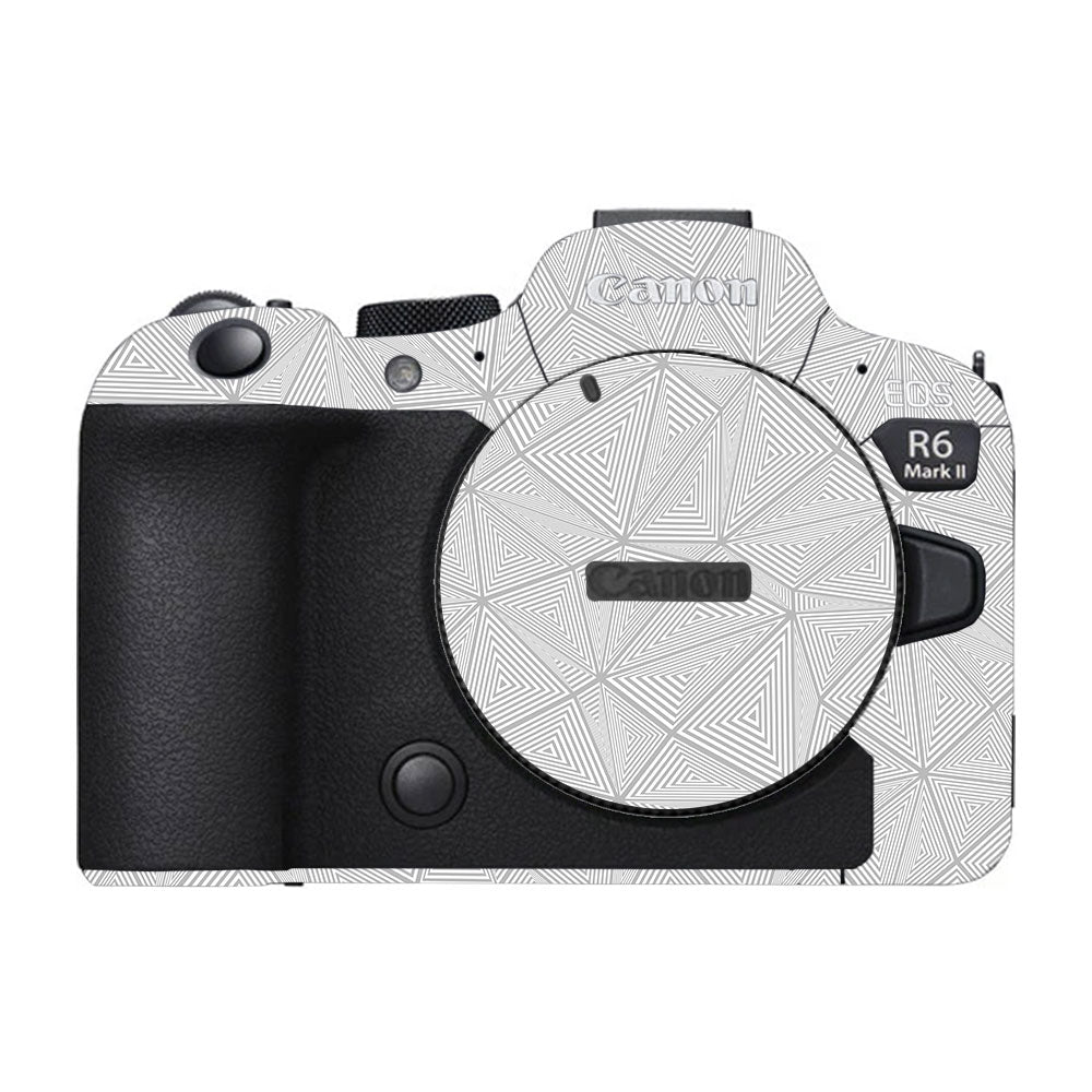 Textured Silver Prism Geometric Canon EOS R6 Mark II Camera Skin