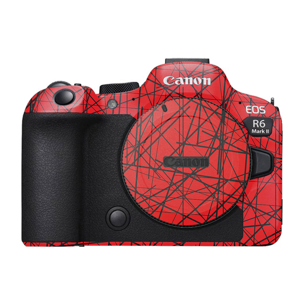 Textured Red Chaos Line Canon EOS R6 Mark II Camera Skin