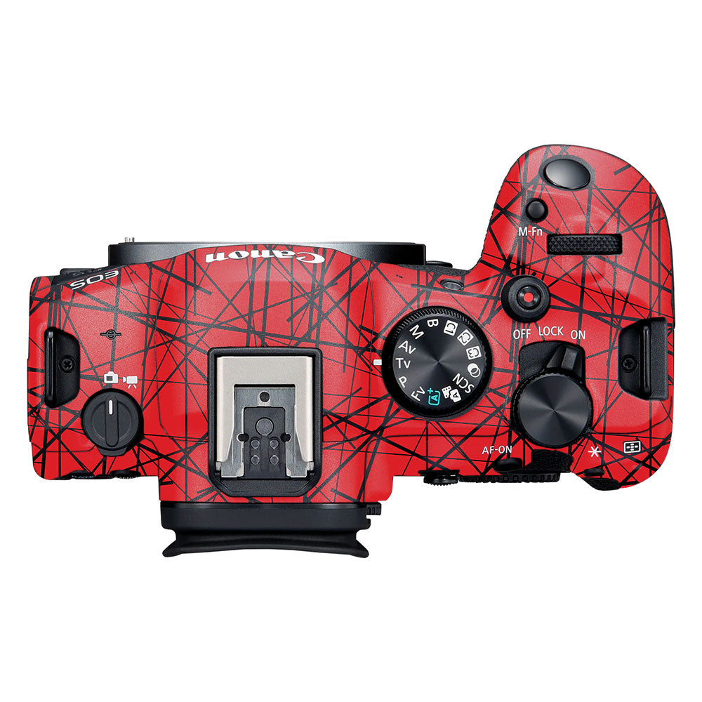 Textured Red Chaos Line Canon EOS R6 Mark II Camera Skin
