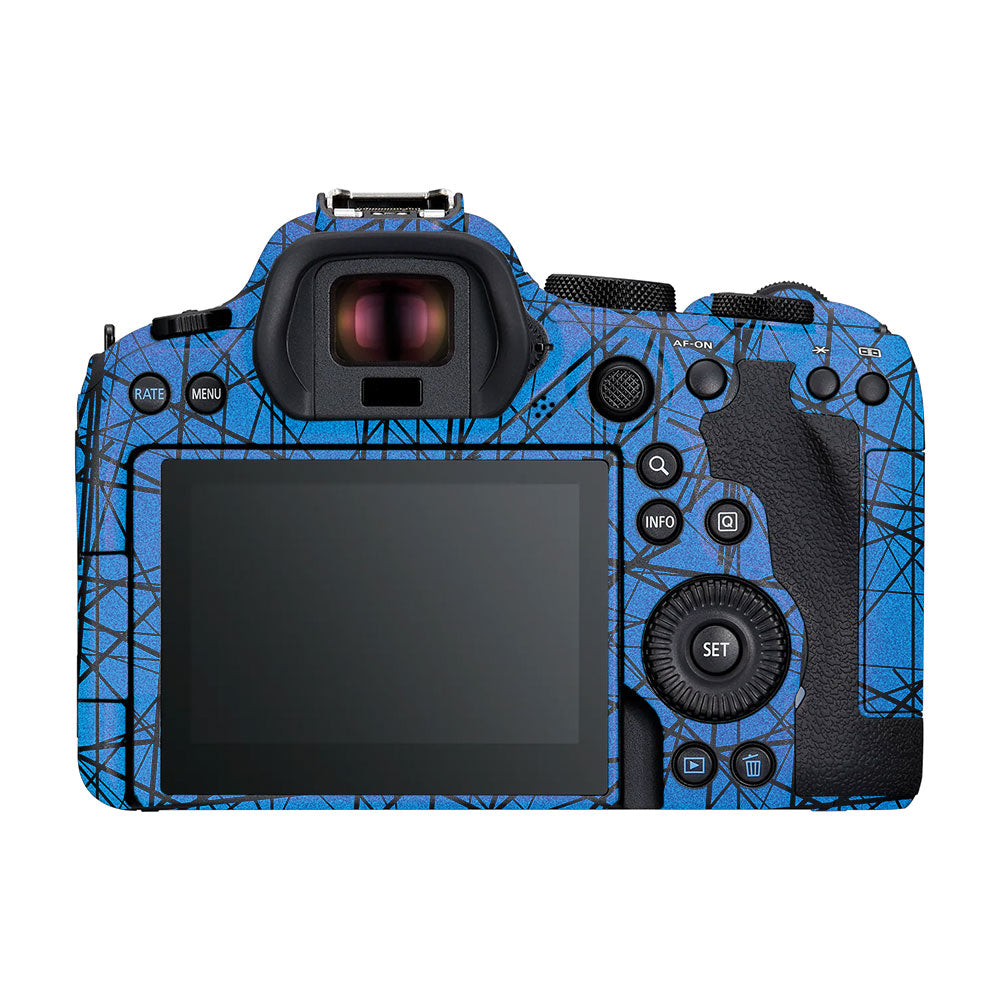Textured Electric Blue Chaos Canon EOS R6 Mark II Camera Skin