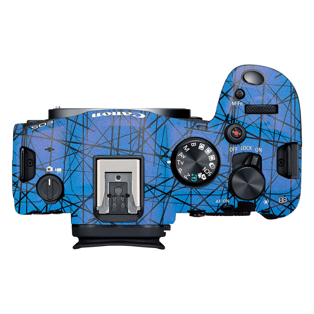 Textured Electric Blue Chaos Canon EOS R6 Mark II Camera Skin