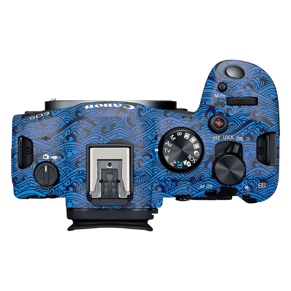 Textured Ocean Wave Blue Canon EOS R6 Mark II Camera Skin