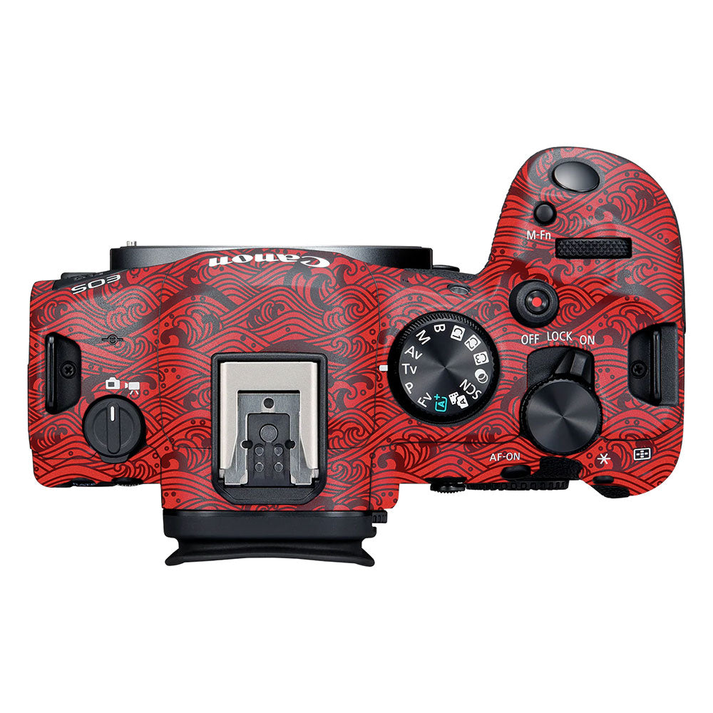 Textured Crimson Wave Canon EOS R6 Mark II Camera Skin