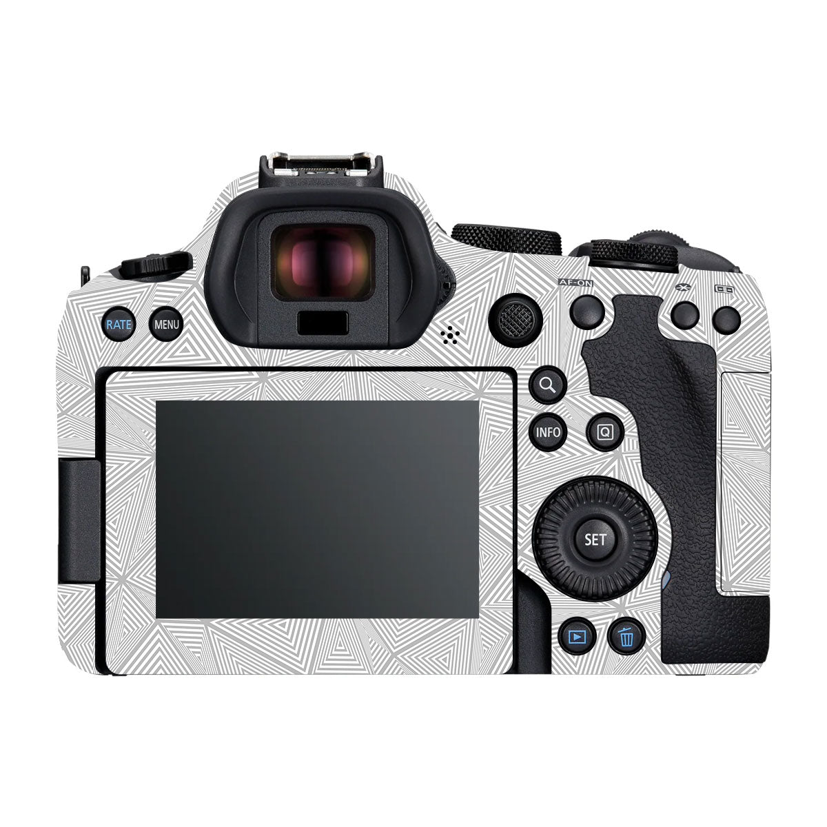 Textured Silver Prism Geometric Canon R6 Mark III Camera Skin