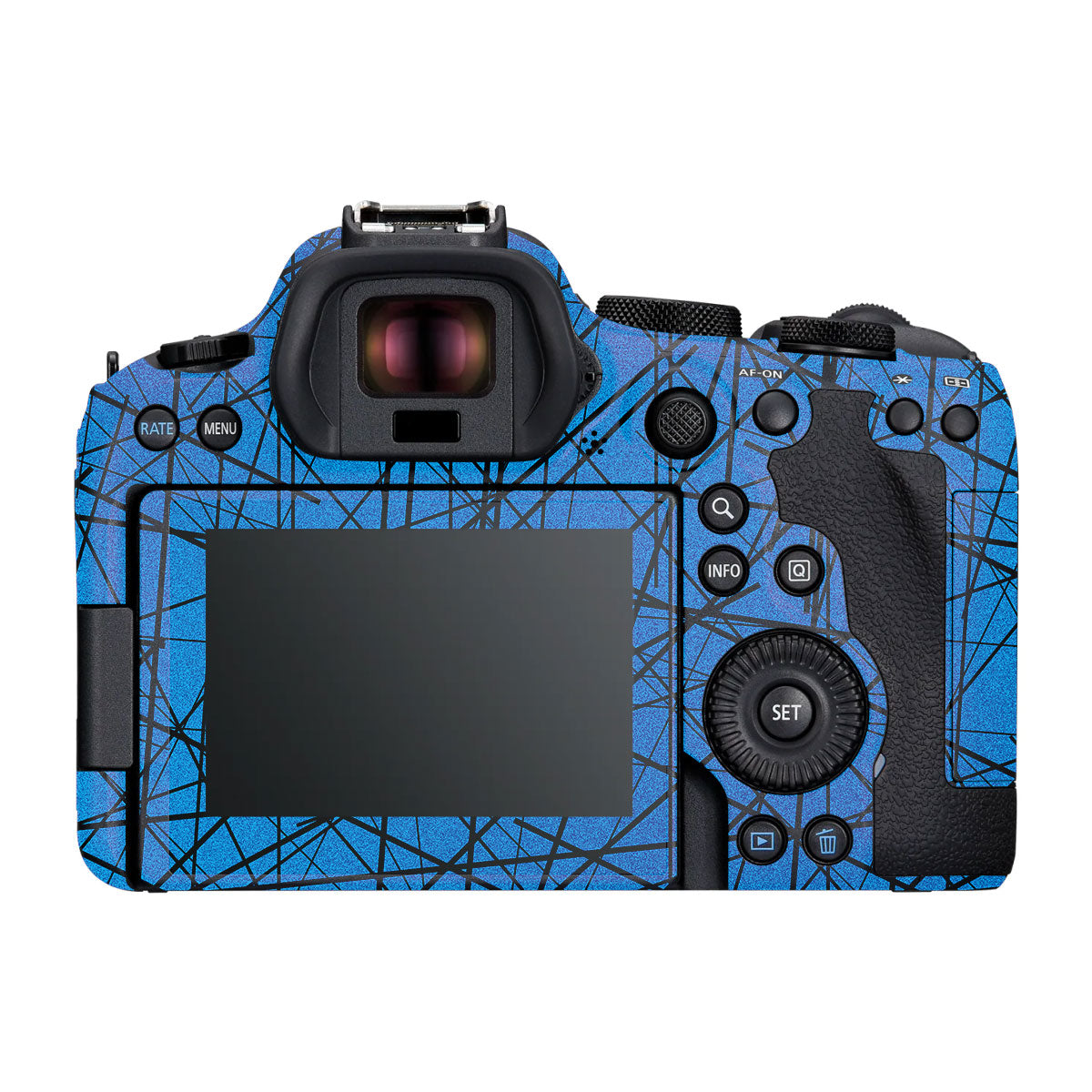 Textured Electric Blue Chaos Canon R6 Mark III Camera Skin
