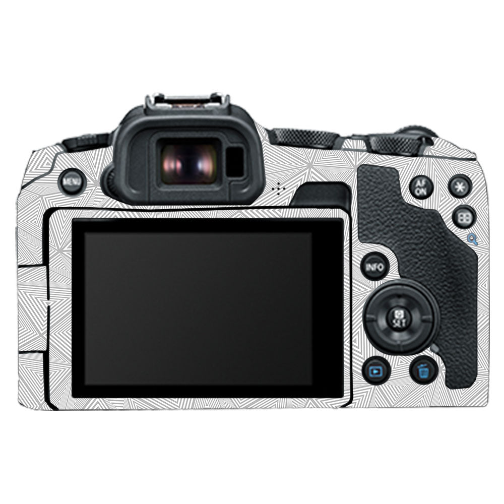 Textured Silver Prism Geometric Canon EOS R8 Camera Skin