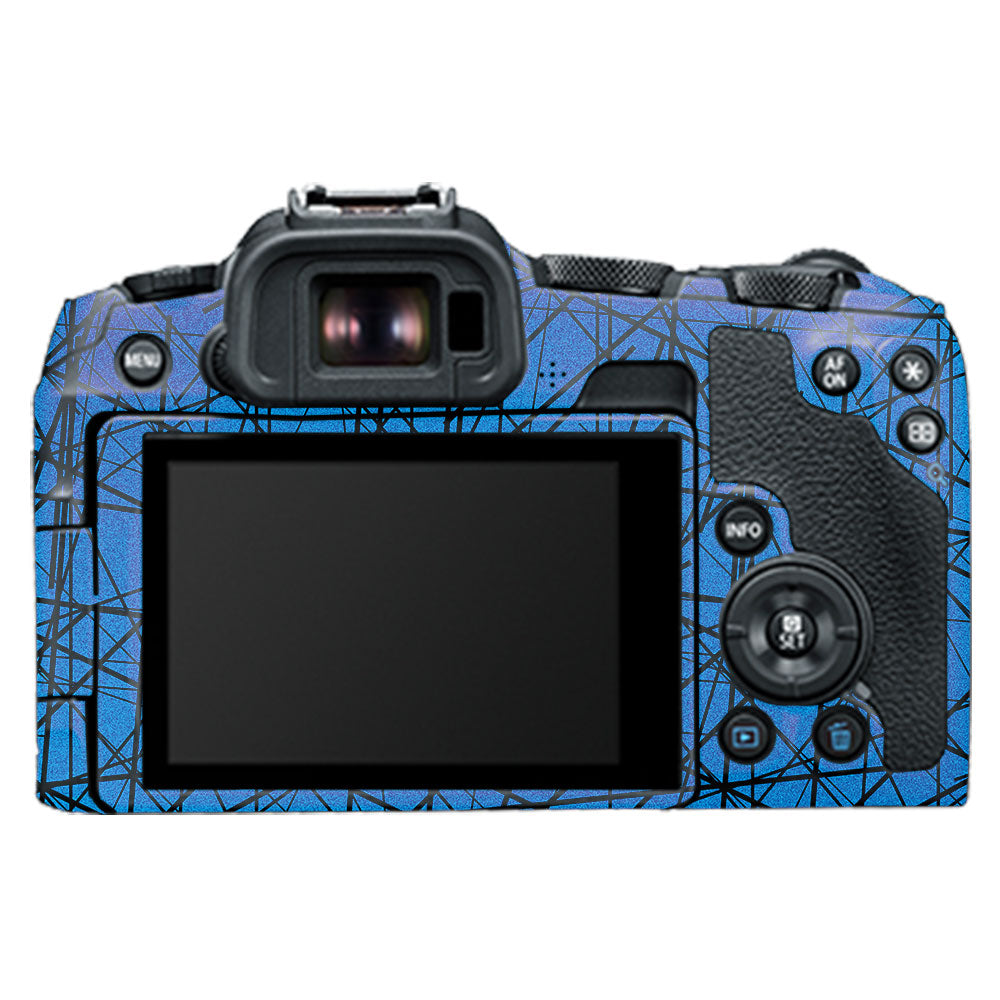 Textured Electric Blue Chaos Canon EOS R8 Camera Skin