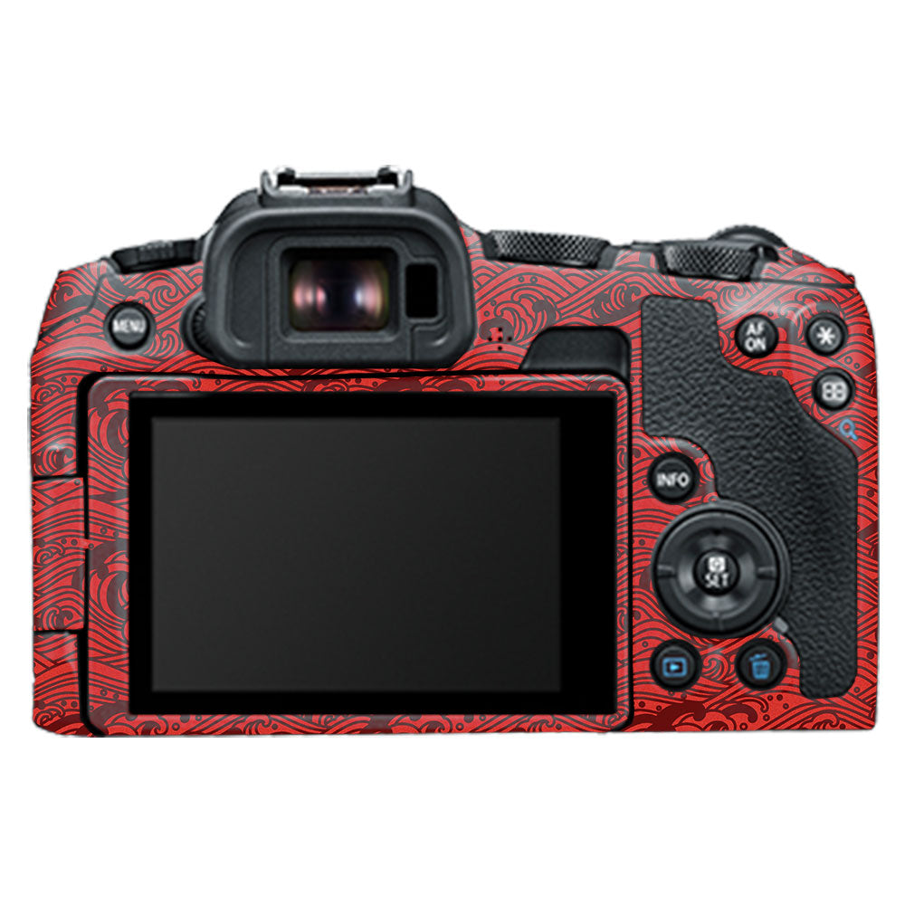 Textured Crimson Wave Canon EOS R8 Camera Skin