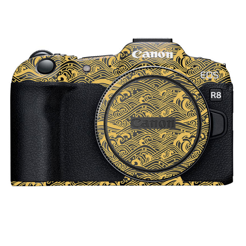 Textured Golden Tide Canon EOS R8 Camera Skin