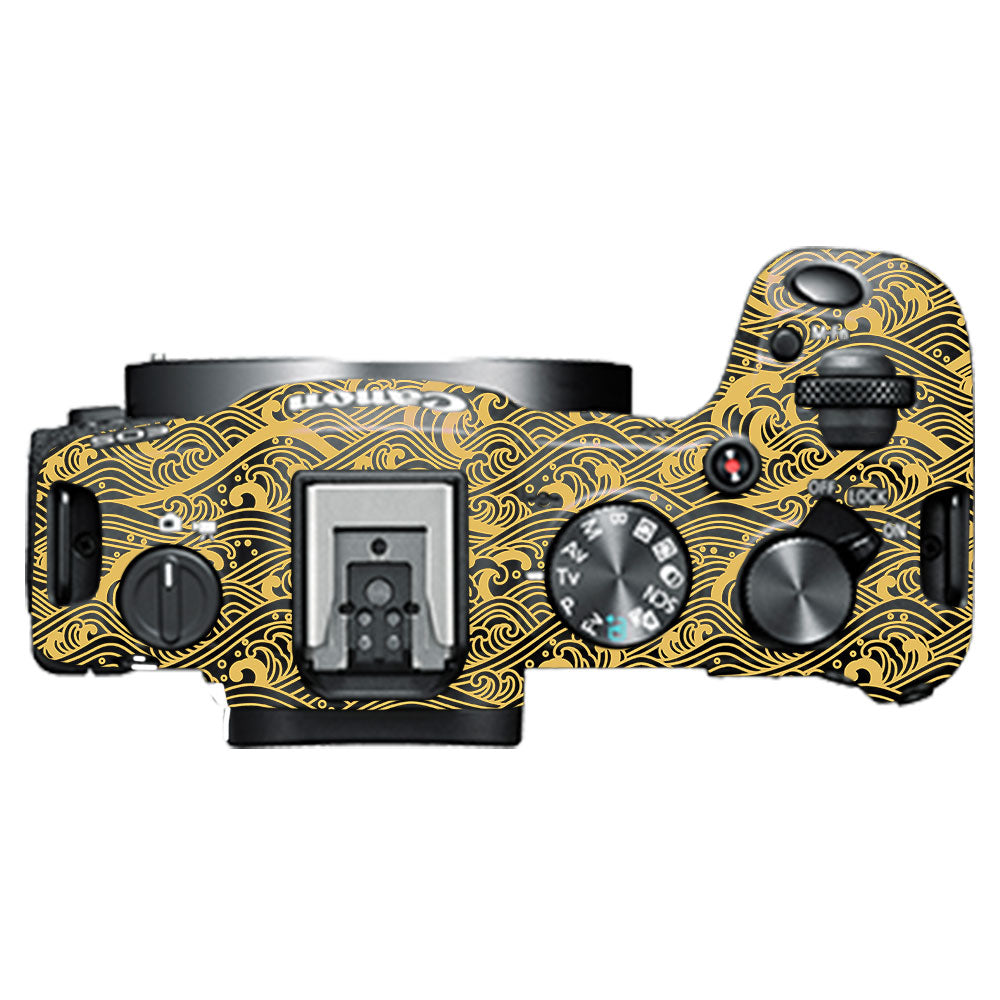 Textured Golden Tide Canon EOS R8 Camera Skin