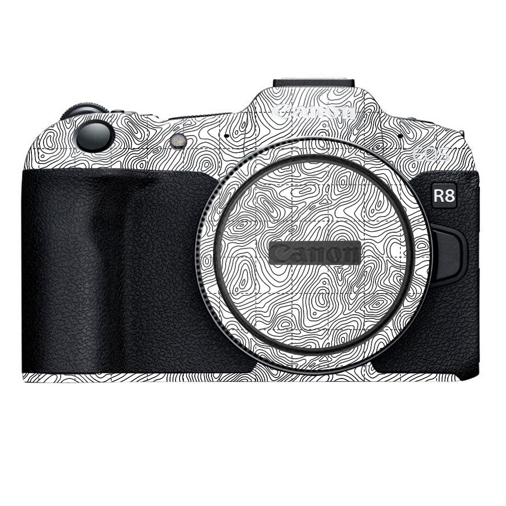 Textured Topo Flow Canon EOS R8 Camera Skin