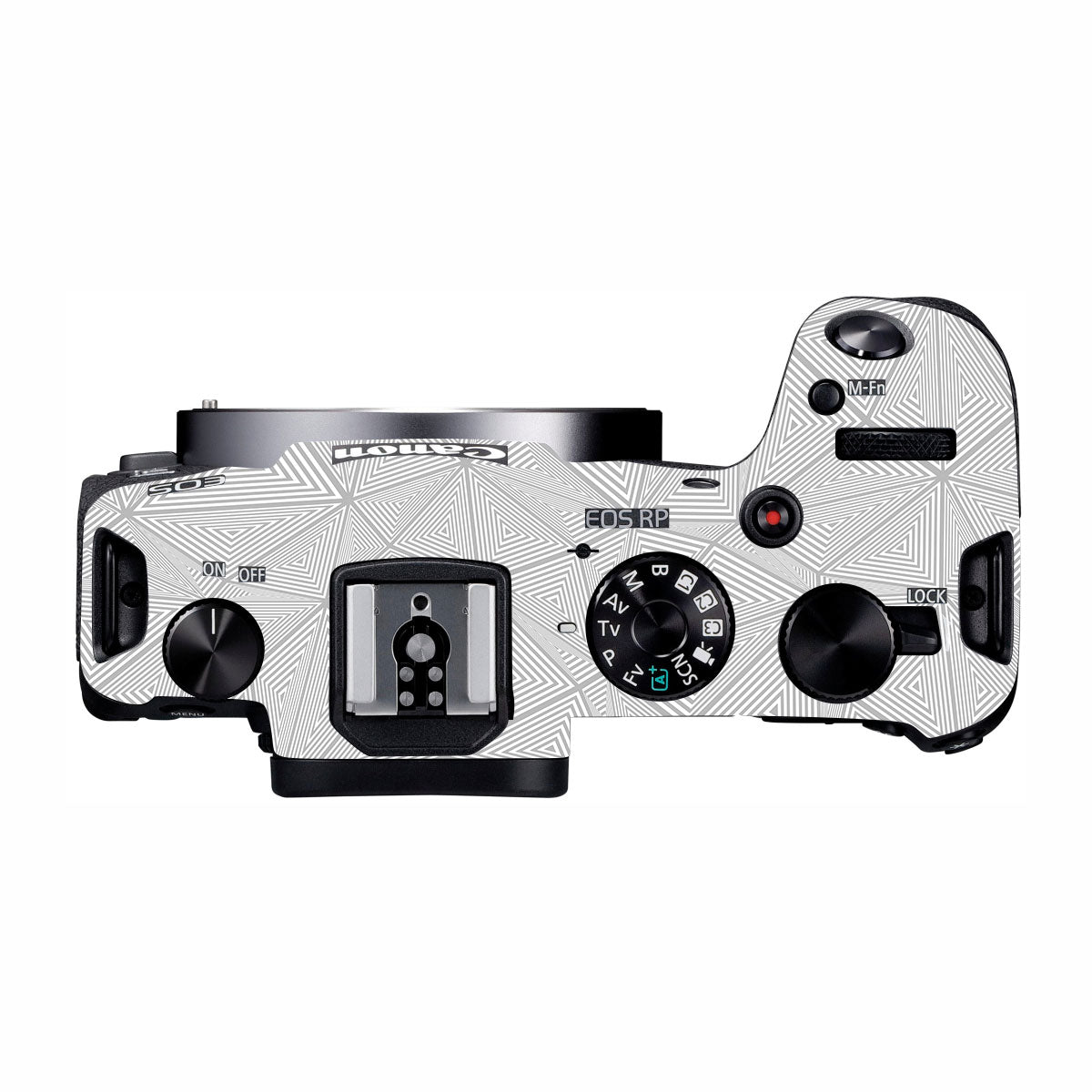 Textured Silver Prism Geometric Canon EOS RP Camera Skin