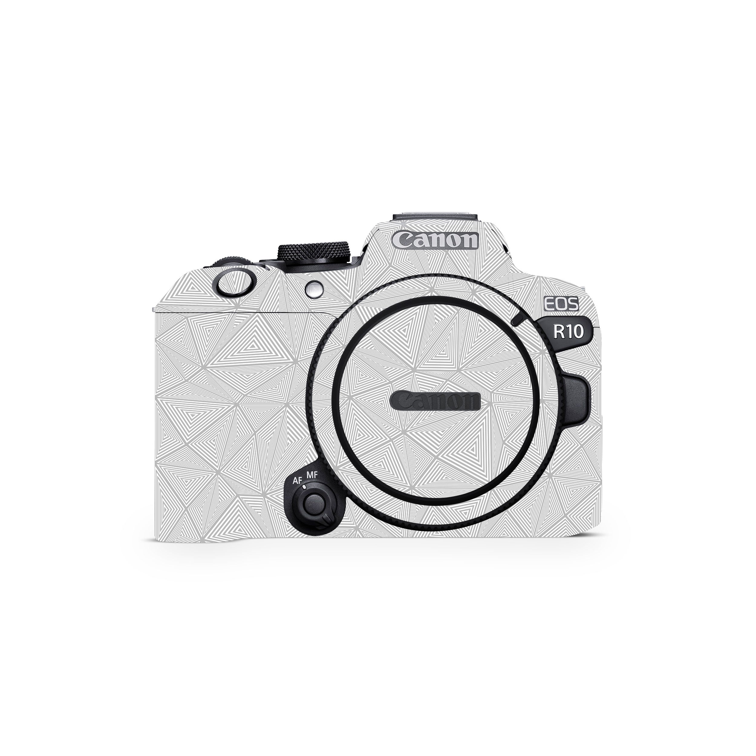 Textured Silver Prism Geometric Canon EOS R10 Camera Skin