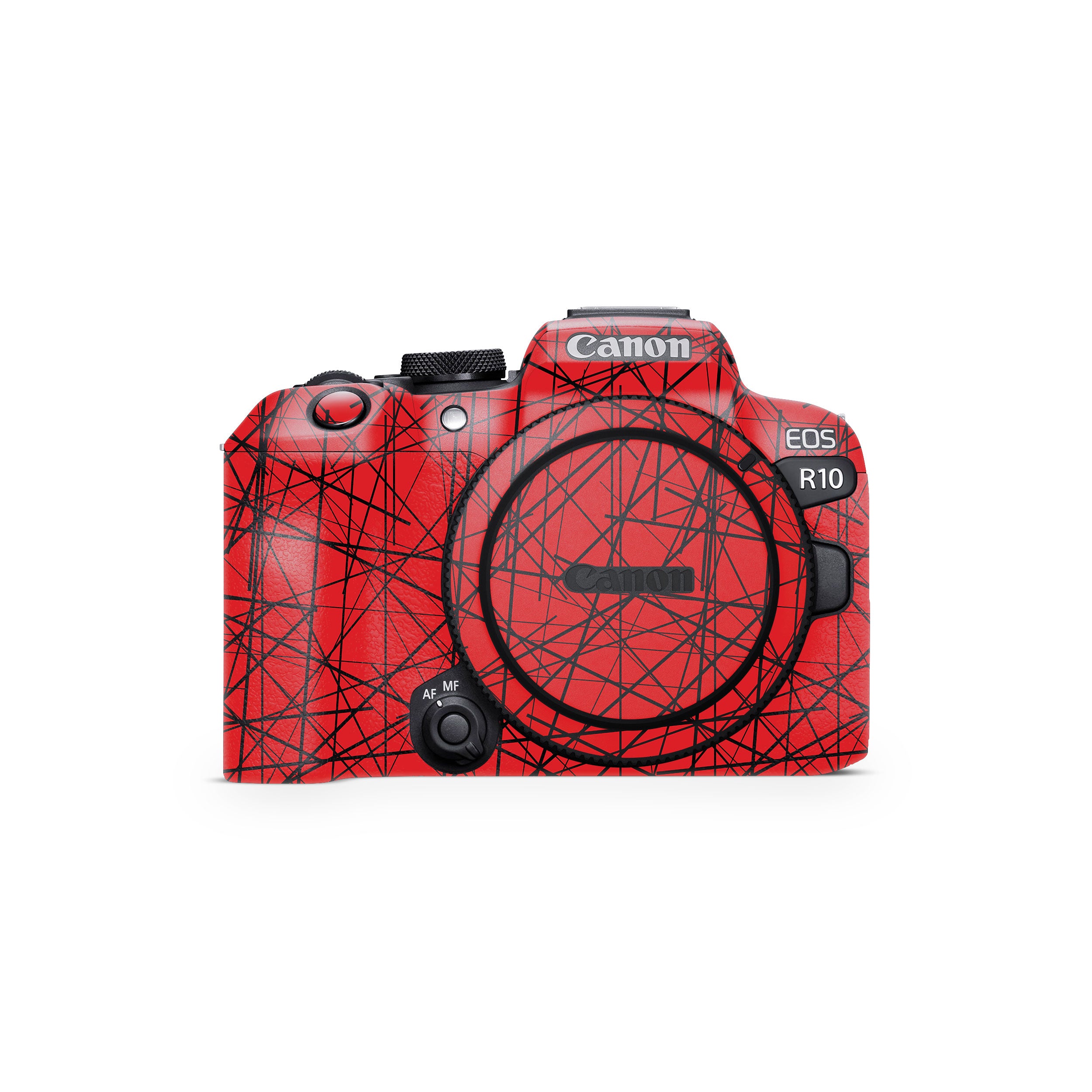 Textured Red Chaos Line Canon EOS R10 Camera Skin