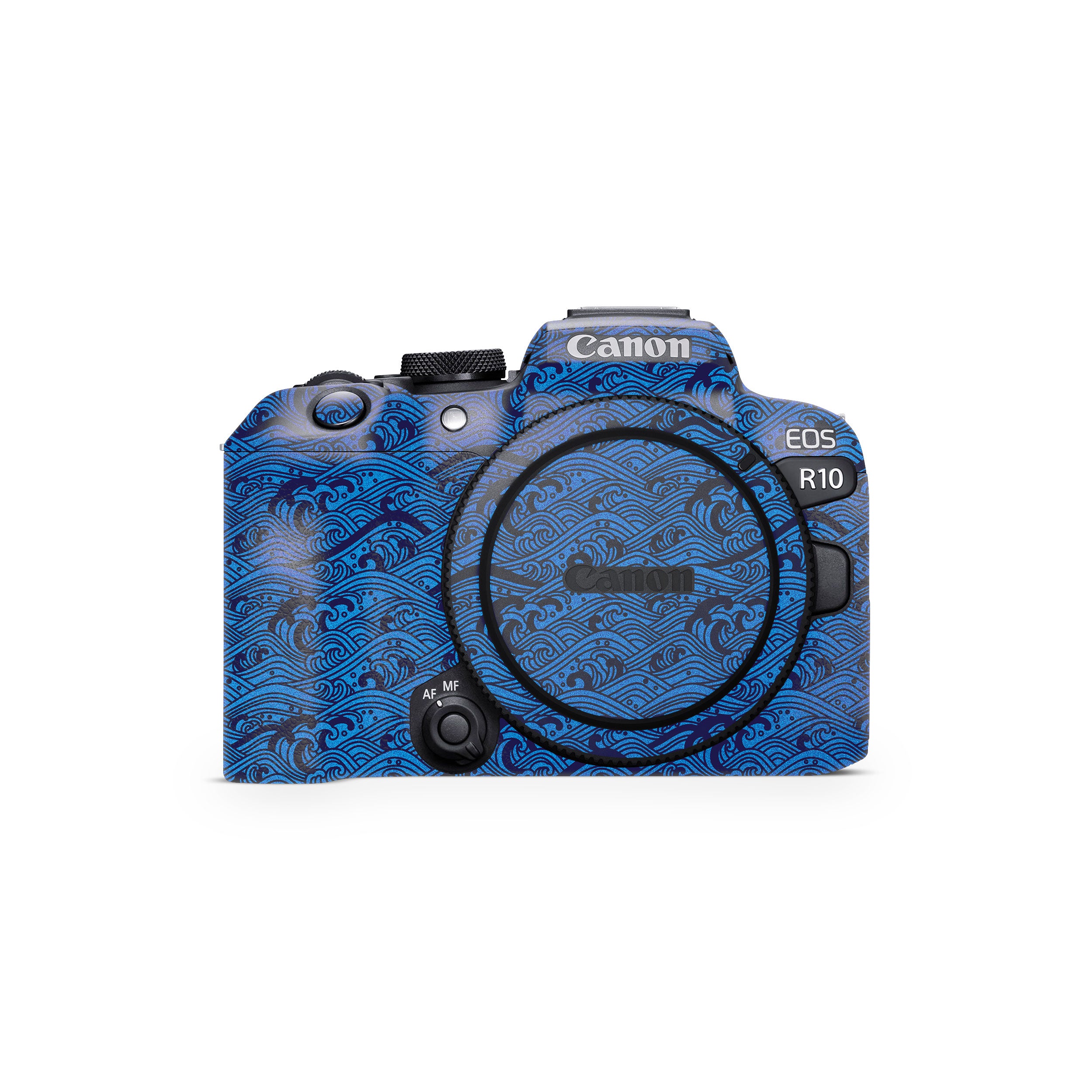 Textured Ocean Wave Blue Canon EOS R10 Camera Skin