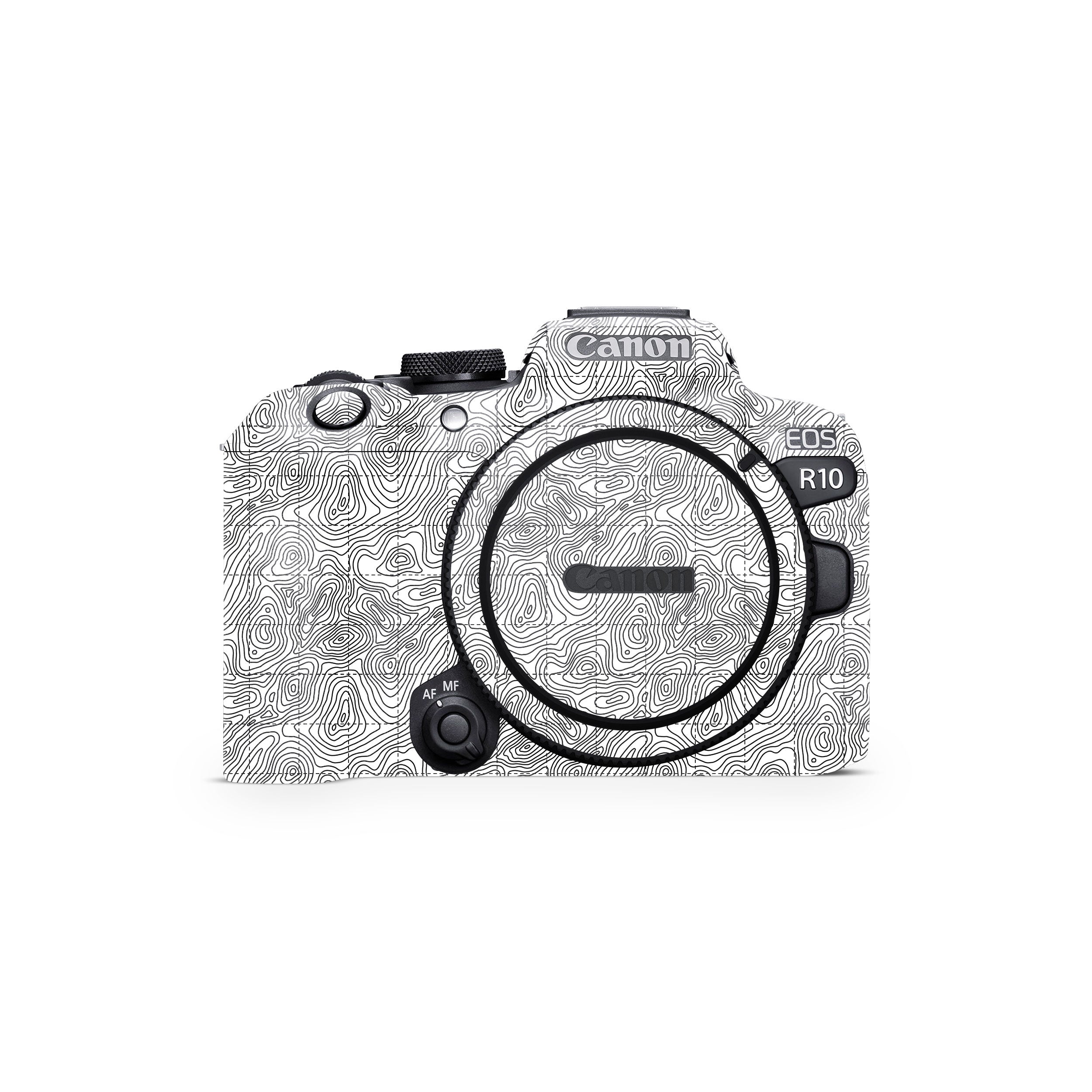Textured Topo Flow Canon EOS R10 Camera Skin