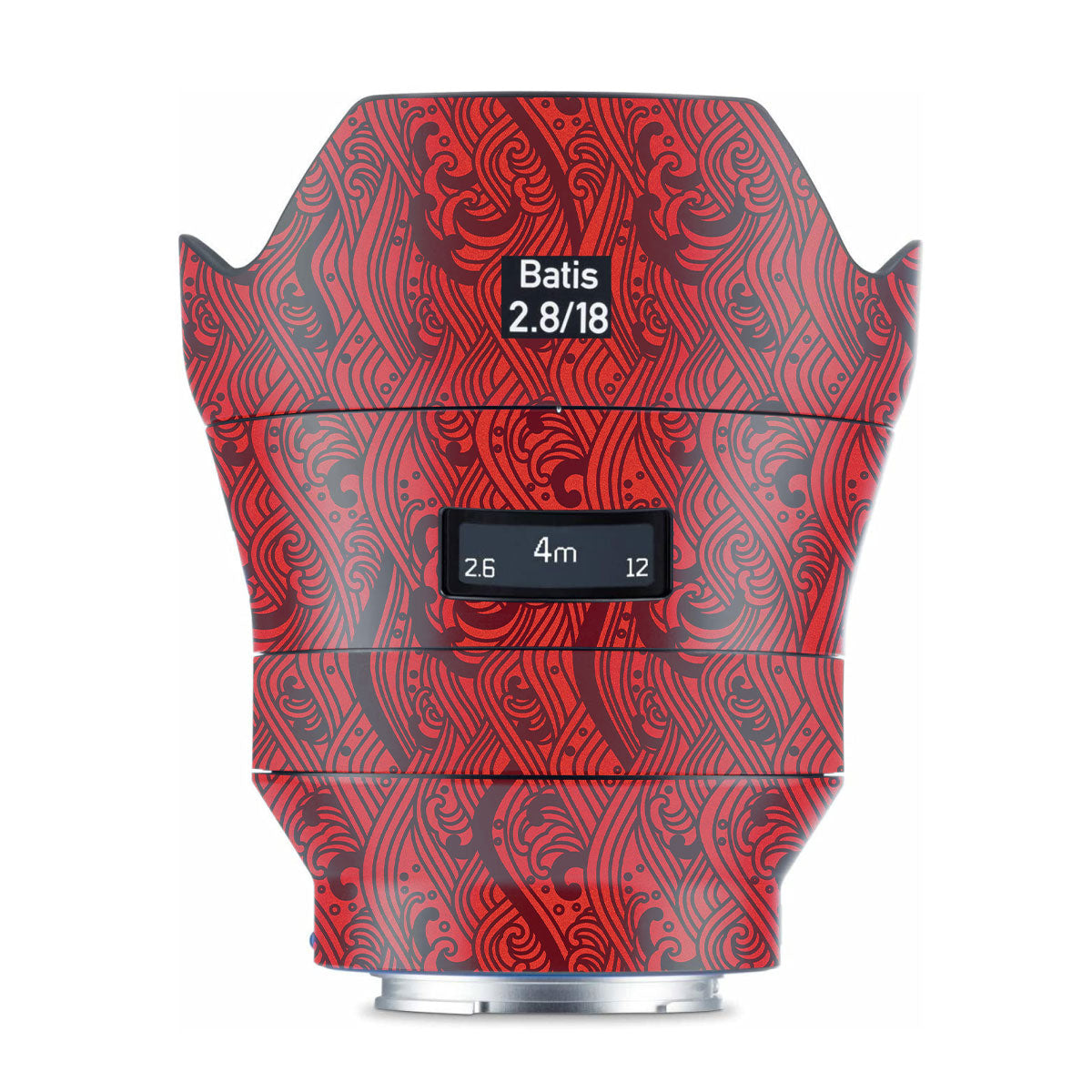 Textured Crimson Wave Zeiss Batis 18mm F/2.8 Sony E Camera Lens Skin