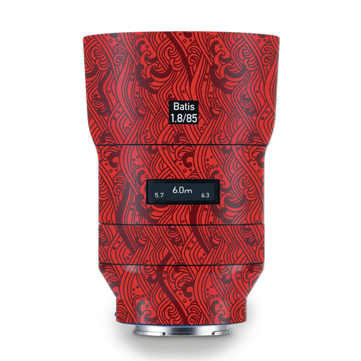 Textured Crimson Wave Zeiss Batis 85mm F/1.8 Camera Lens Skin