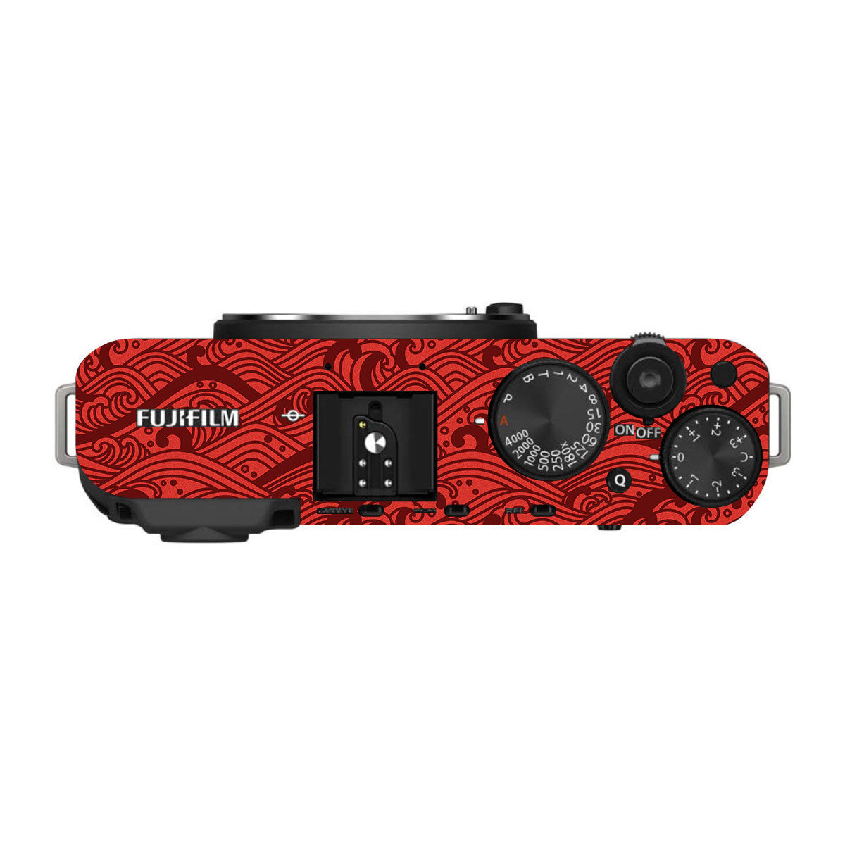 Textured Crimson Wave FujiFilm X-E4 Camera Skin