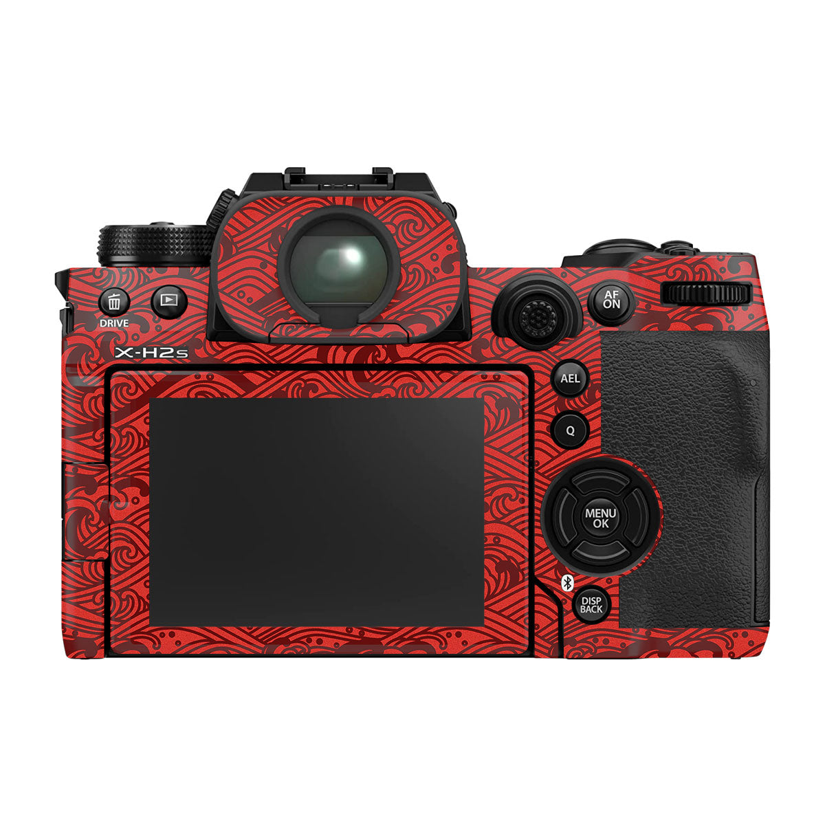 Textured Crimson Wave Fujifilm X-H2 Camera Skin