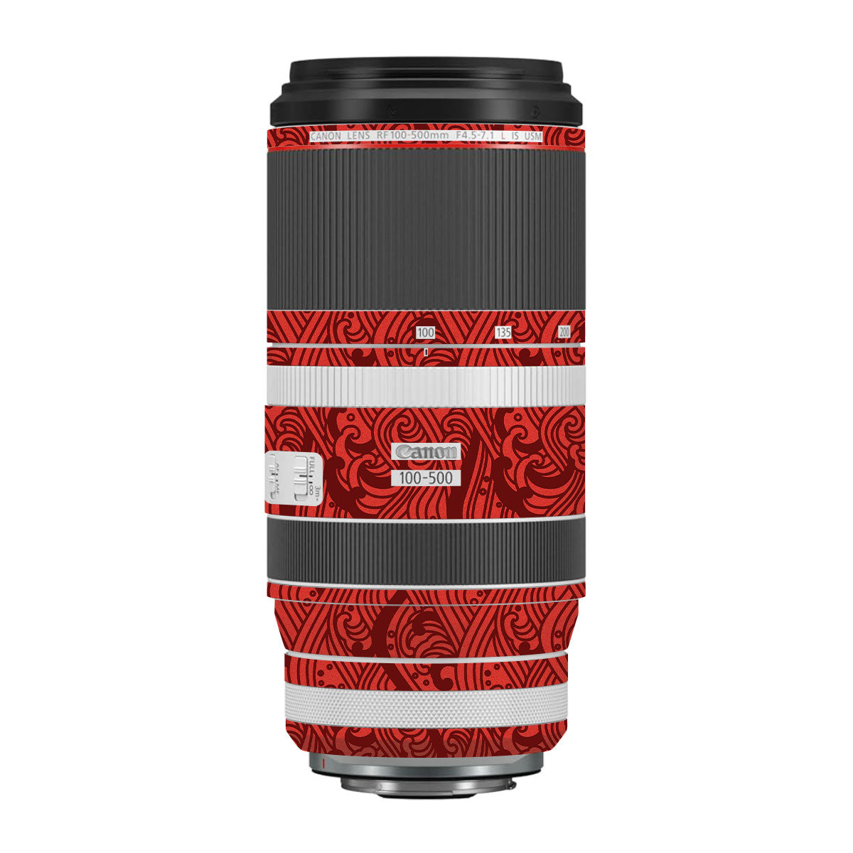 Textured Crimson Wave Canon RF 100-500mm F4.5-7.1 L IS USM Camera Lens Skin