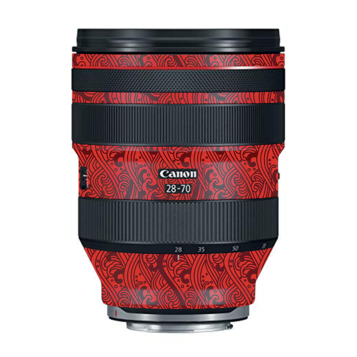 Textured Crimson Wave Canon RF 28-70mm F/2L USM Camera Lens Skin