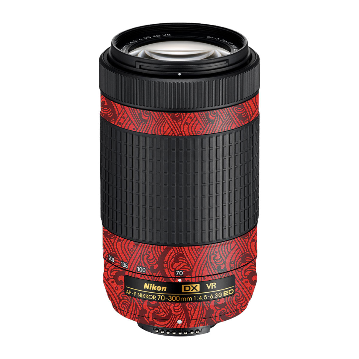 Textured Crimson Wave Nikon AF-P Nikkor 70-300mm F/4.5-6.3G ED VR Camera Lens Skin