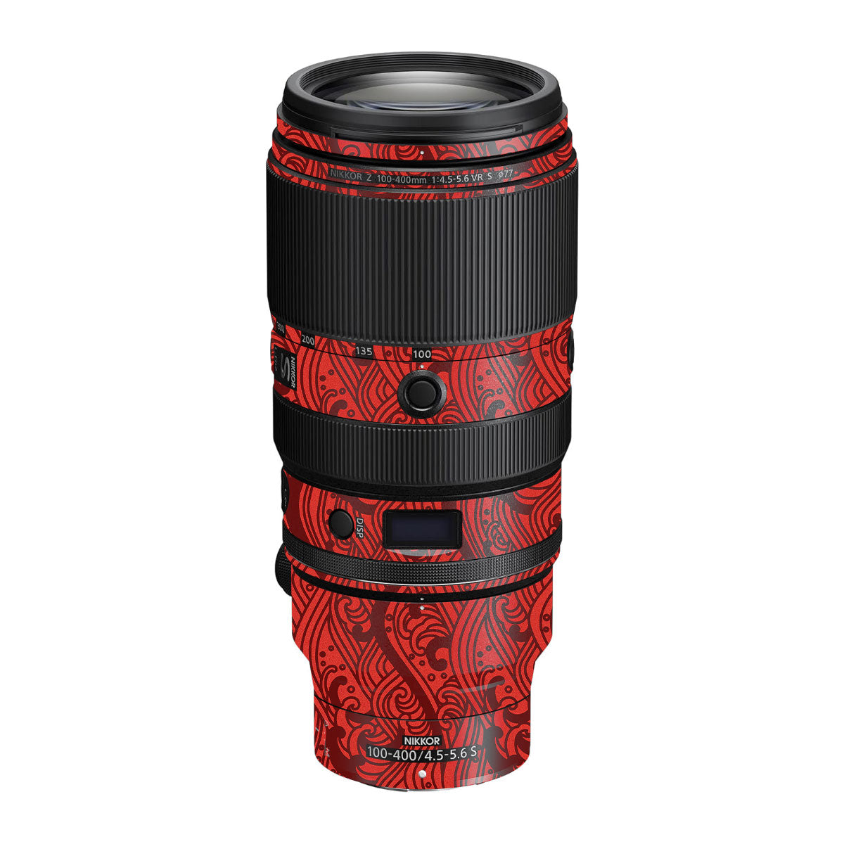 Textured Crimson Wave Nikon Nikkor Z 100-400mm F/4.5-5.6 VR S Camera Lens Skin