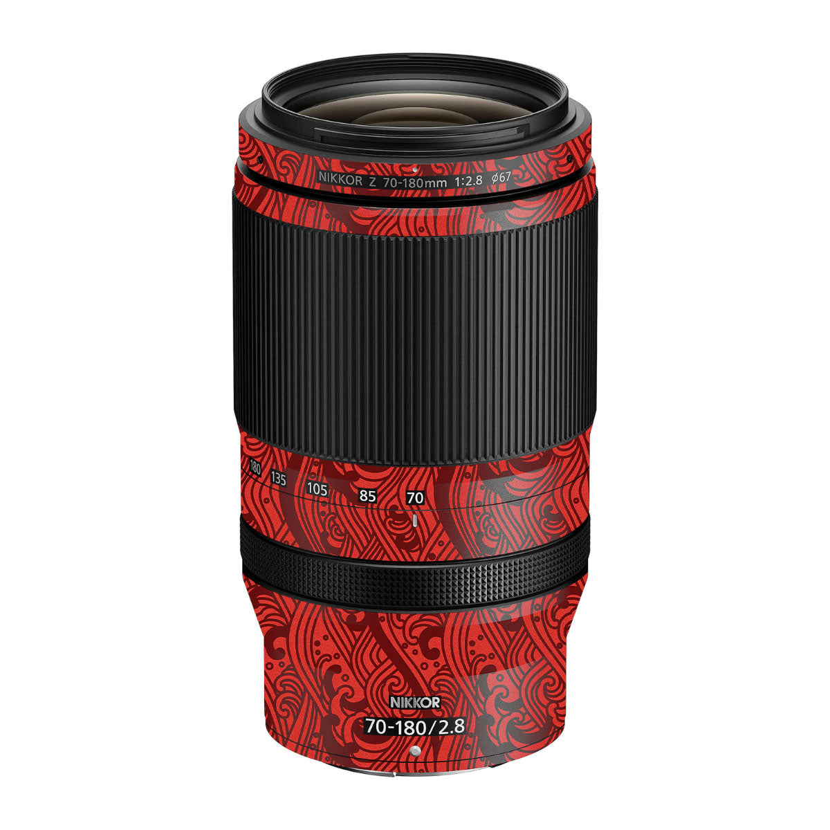 Textured Crimson Wave Nikon Nikkor Z 70-180mm F/2.8 Camera Lens Skin